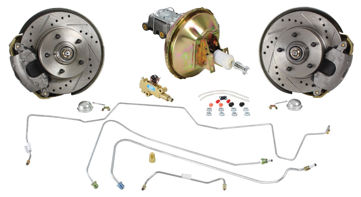 Cpp Chevelle Brake Kits, Front Stock Spindle Disc Standard Booster 