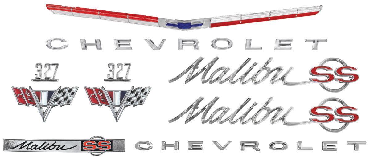 Nameplate Kit, 1965 Chevelle 327 Malibu, SS @ OPGI.com