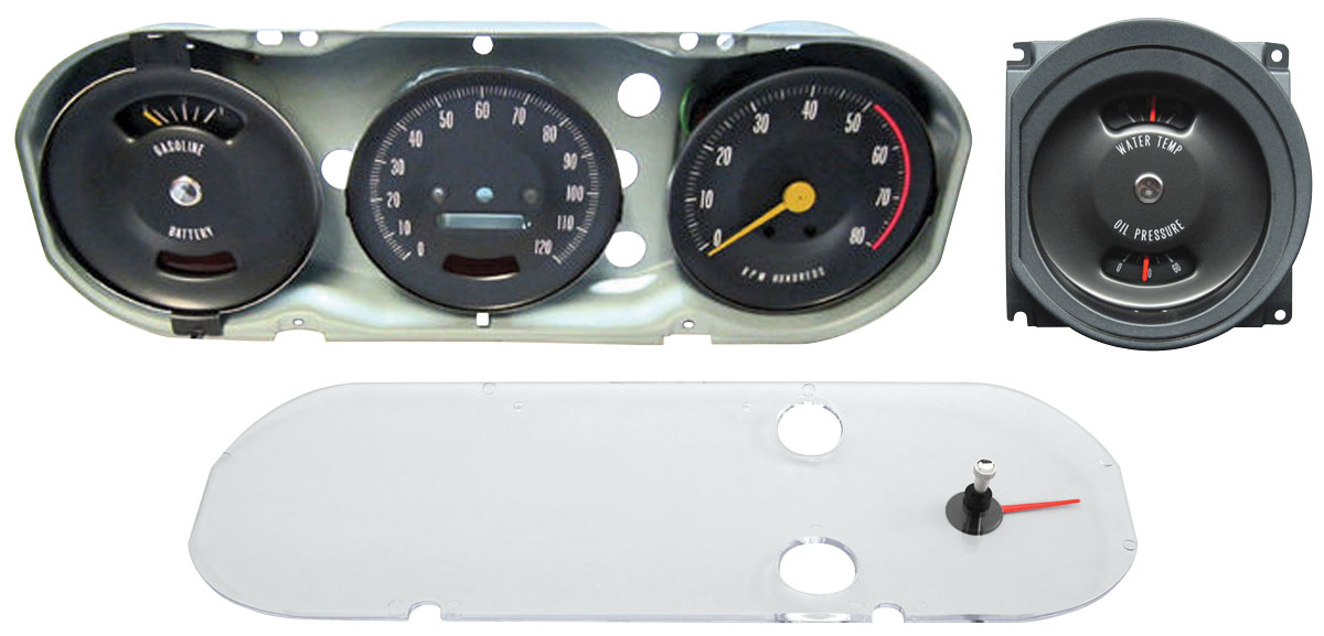 1966 Gauge Cluster Assembly, Premium GTO Rally Gauge @ OPGI.com