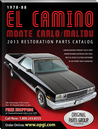 Free 1978-1988 El Camino & Monte Carlo Restoration Parts Catalog @ OPGI.com