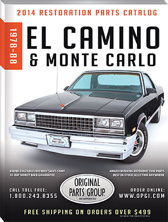 Free 1978-1988 El Camino & Monte Carlo Restoration Parts Catalog @ OPGI.com