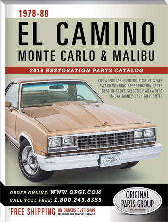 Free 1978-1988 El Camino & Monte Carlo Restoration Parts Catalog @ OPGI.com