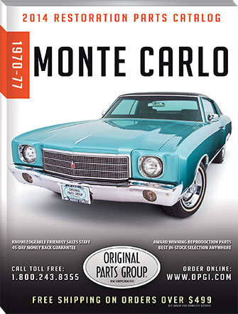 Free 1970-1977 Monte Carlo Restoration Parts Catalog @ OPGI.com