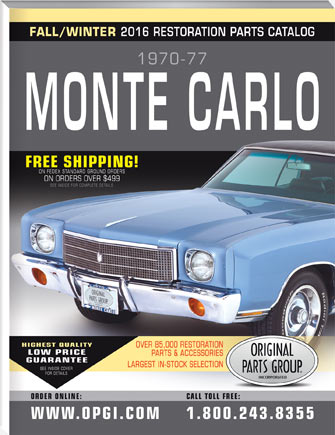 Free 1970-1977 Monte Carlo Restoration Parts Catalog @ OPGI.com