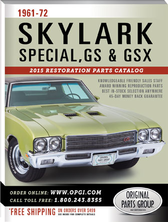 Free 1961-1972 Skylark, Special, GS & GSX Parts Catalog @ OPGI.com