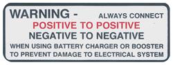 Decal, Battery Connection Warning, 1963-64 Buick