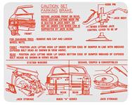 Decal, 68-69 Skylark, Special, Trunk, Jack Instructions