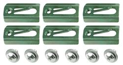 Clip, Molding, Trunk, 1966 Pontiac, Set of 6 w/ Nuts