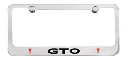 License Plate Frame, Designer, GTO w/ Arrowhead Emblems