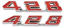 Emblem, Rocker Panel, 1967 Bonneville/Catalina/Grand Prix, "428"