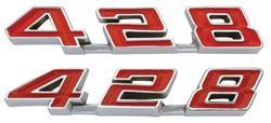 Emblem, Rocker Panel, 1968 Bonneville/Catalina/Grand Prix, "428"