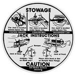 Decal, Jacking Instruction, 1965 Pontiac