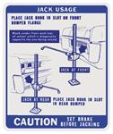 Decal, Jacking Instruction, 1967 Pontiac