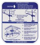 Decal, Jacking Instructions, 1970 Grand Prix, GM Number: 479104