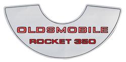 Decal, 69-72 Cutlass, Air Cleaner, Rocket 350, 2bbl, Small