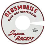 Decal, Air Cleaner, 1966-67 Cutlass, "Super Rocket-Ultra High Compression"