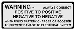 Decal, Battery Connection Warning, 1962-65 Pontiac