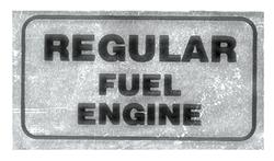 Decal, 70 Pontiac,  Valve Cover, Regular Fuel Engine