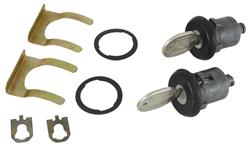 Lock Set, Doors, 1977-88 A/G Body, Black w/Keys