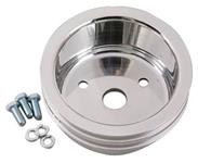 Pulley, Crankshaft, Zoops Billet, SB w/Long Pump, 2-Groove, Polished