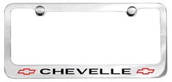License Plate Frame, Designer, 1966-67 Chevelle Block Style w/ Bowtie