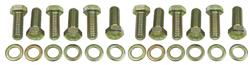 Bolt Set, Intake Manifold, Chevrolet Small Block/90 Deg V6, Hex Gold