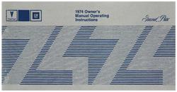 Owners Manual, 1974 Grand Prix