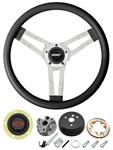 Steering Wheel Kit, Grant Classic 5, 1966 Chevrolet, Black w/ Red Bowtie Cap