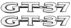 Emblem, Fender, 1970-71 Lemans/Tempest, GT-37, Pair