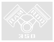 Decal, "Ram Rod 350", 1968 Cutlass, On Fender