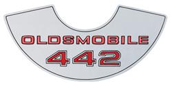 Decal, Air Cleaner, 1969-72 Cutlass, "Oldsmobile 442"