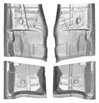 Floor Pan, Front/Rear, 1964-67 A-Body, 1964-72 El Camino, Kit, 4pc