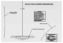 Template, Emblem Placement, 1966 GTO