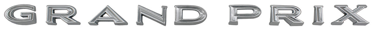 Emblem, Fender, 1965 Grand Prix Letters @ OPGI.com