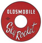 Decal, Air Cleaner, 1964 Cutlass, "Oldsmobile Sky Rocket", Red