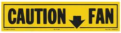 Decal, 81-82 GM G Body, Fan Caution