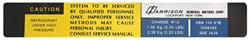 Decal, 81-83 Malibu, El Camino, Evaporator Box, Harrison, EBA-150-81B