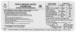 Decal, Emissions, 1973 Pontiac, 455 Super Duty, AT/MT, PL 490155