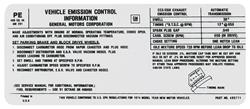 Decal, Emissions, 1974 Pontiac, 400, AT, PE 495711