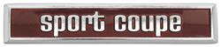 Emblem, Door Panel, 1973 GTO "Sport Coupe", 3-7/8" Long