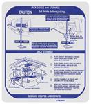 Decal, Jacking Instructions, 1968 GTO/Tempest/LeMans, In Trunk