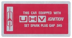 Decal, 66-67 Cutlass, UHV Ignition