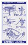 Decal, Jacking Instruction, Early 1966 GTO/Tempest/LeMans