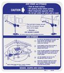 Decal, Jacking Instructions, 1971-72 GTO/Tempest/LeMans, GM # 481169