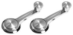 Handle, Window Crank, 1965-66 GM A-Body/Bonn/Cat/GP/1965 Riv, Chrome, Pair