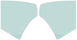 Quarter Glass, Rear, 1966-67 Chevelle/BOP 2-Door Coupe/Hardtop, Pair