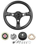 Steering Wheel Kit, Grant Formula GT, 1964-66 Cutlass, Black, w/ Standard Column