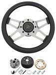 Steering Wheel Kit, Grant Challenger 4-Spoke, 1964-66, Satin