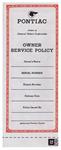 Service Policy, New Vehicle, 1960-64 Bonn/Cat/GP