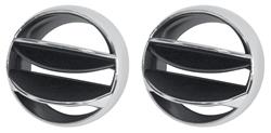 Deflector Ball, Air Outlet, 1966-69 Chevelle/Elco, 65-69 Corvair, Chrome, Pair